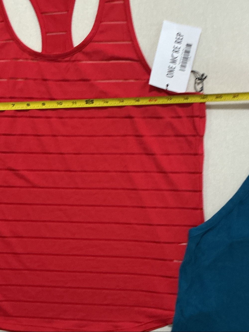 C9 by Champion Red Striped Racerback Tank & Teal Solid Racerback Tank Duo - Picture 4 of 11